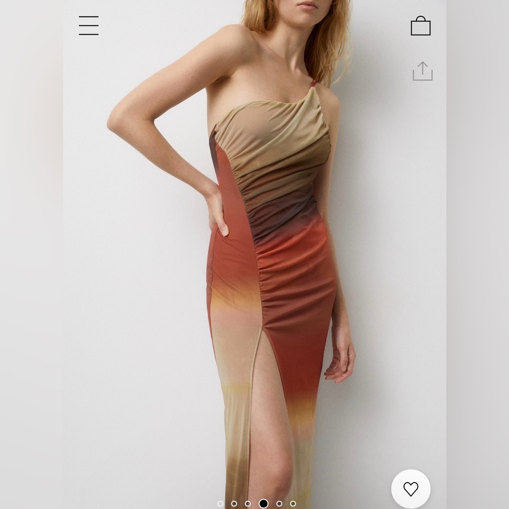 Pull&Bear long asymmetric tulle dress size S